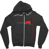 Carbon Type R Racing Stripe Zipper Hoodie | Artistshot