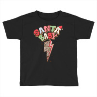 Santa Leopard Lightning Bolt Santa Hat Baby Christmas Retro Toddler T-shirt | Artistshot