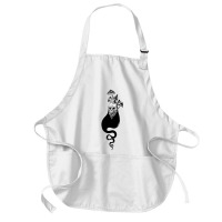 Creepy Ghost Soul Or Wandering Spirit With Face Of Human Skull Medium-length Apron | Artistshot