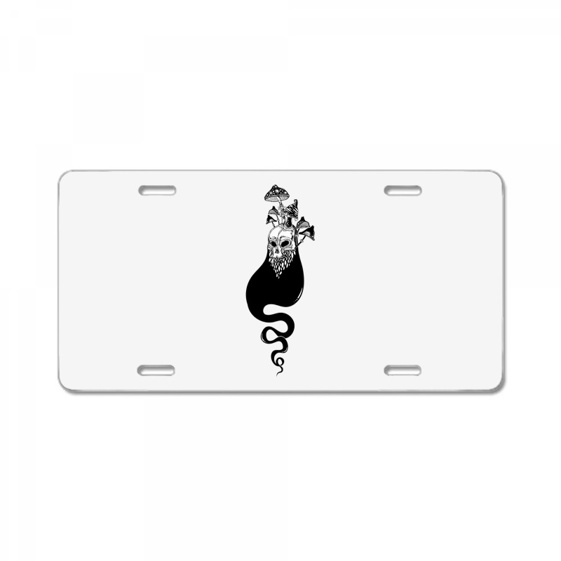 Creepy Ghost Soul Or Wandering Spirit With Face Of Human Skull License Plate | Artistshot