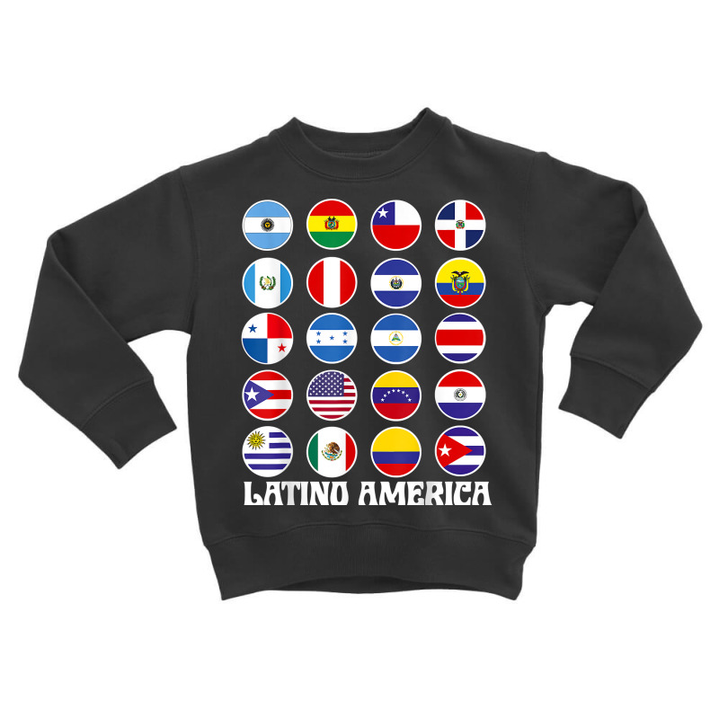 All Latin American Flags Countries Hispanic Heritage Month T Shirt Toddler Sweatshirt by cm-arts | Artistshot