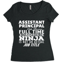 Assistant Principal Multitasking Ninja Women's Triblend Scoop T-shirt | Artistshot