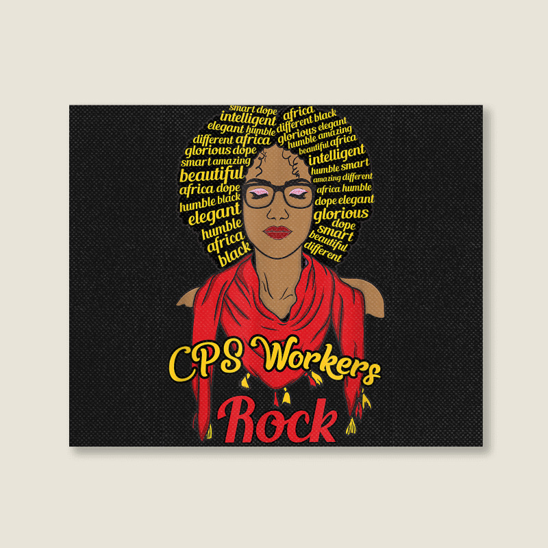 Cps Workers Child Protective Social Services Dss Black Woman Landscape Canvas Print | Artistshot