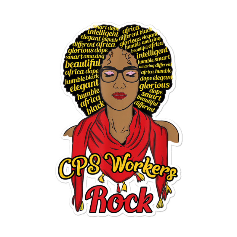 Cps Workers Child Protective Social Services Dss Black Woman Sticker | Artistshot