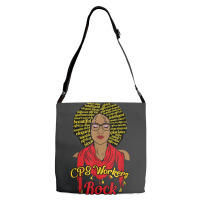 Cps Workers Child Protective Social Services Dss Black Woman Adjustable Strap Totes | Artistshot