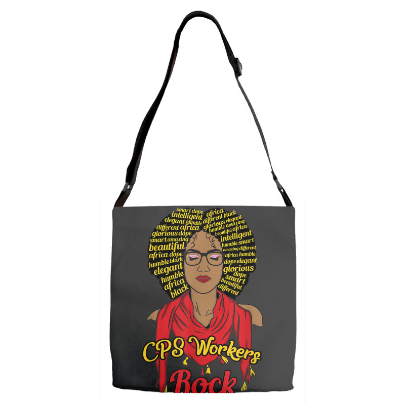 Cps Workers Child Protective Social Services Dss Black Woman Adjustable Strap Totes | Artistshot