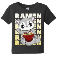 Cute Anime Wolf With Ramen And Japanese Noodles Baby Tee | Artistshot