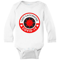 Vaccine13 I Got Vaccinated Long Sleeve Baby Bodysuit | Artistshot