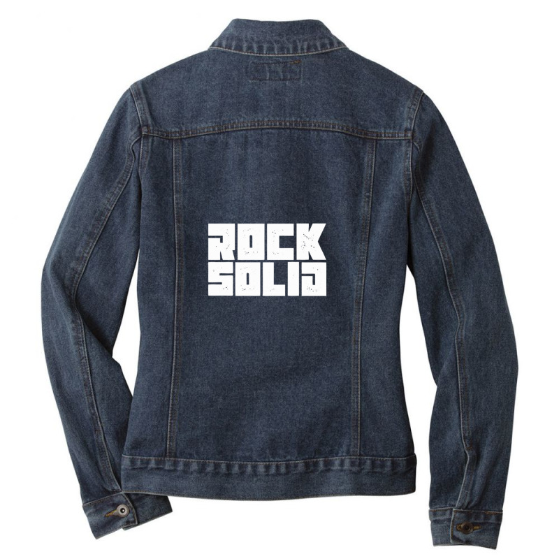 Rock Solid 1.png Ladies Denim Jacket by TerranceLHawkins | Artistshot