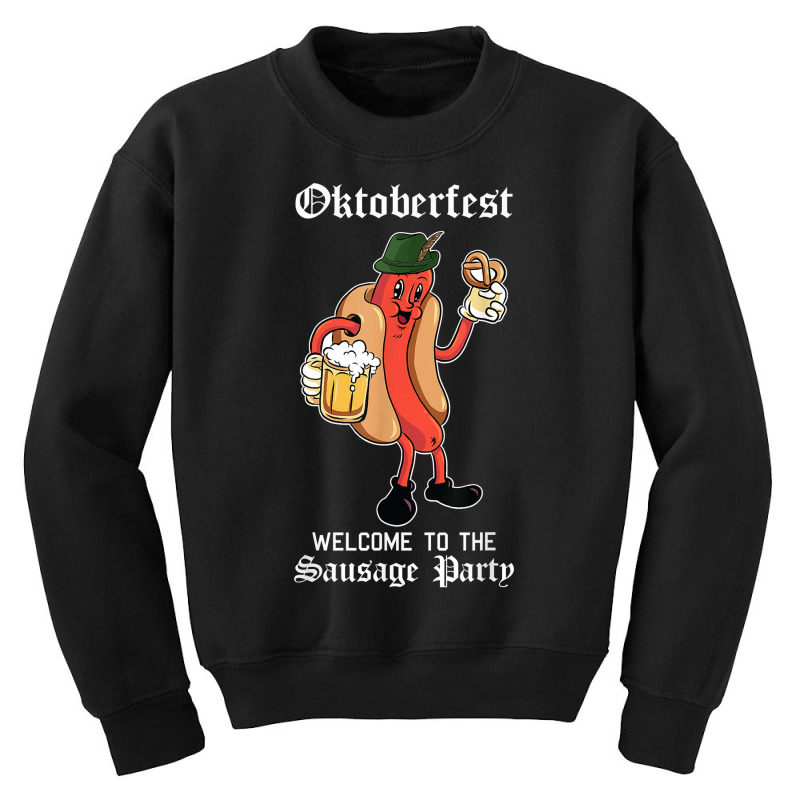 Sausage Party Oktoberfest Funny Bratwurst German Festival T Shirt Youth Sweatshirt by cm-arts | Artistshot