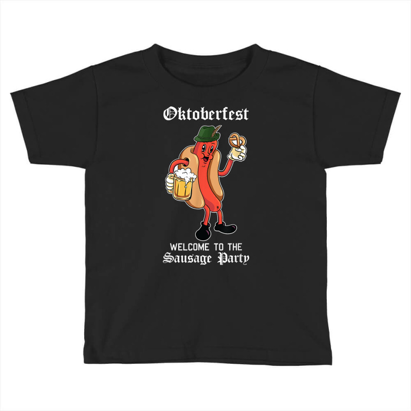 Sausage Party Oktoberfest Funny Bratwurst German Festival T Shirt Toddler T-shirt by cm-arts | Artistshot