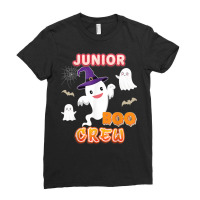 Junior Boo Crew Halloween Ghost Witch Pumpkin Teacher Ladies Fitted T-shirt | Artistshot