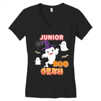 Junior Boo Crew Halloween Ghost Witch Pumpkin Teacher Women's V-neck T-shirt | Artistshot