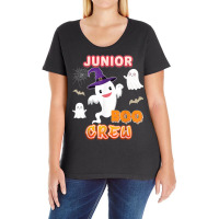 Junior Boo Crew Halloween Ghost Witch Pumpkin Teacher Ladies Curvy T-shirt | Artistshot