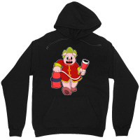 Fire Department T  Shirt Pig As Firefighter With Fire Extinguisher T Unisex Hoodie | Artistshot