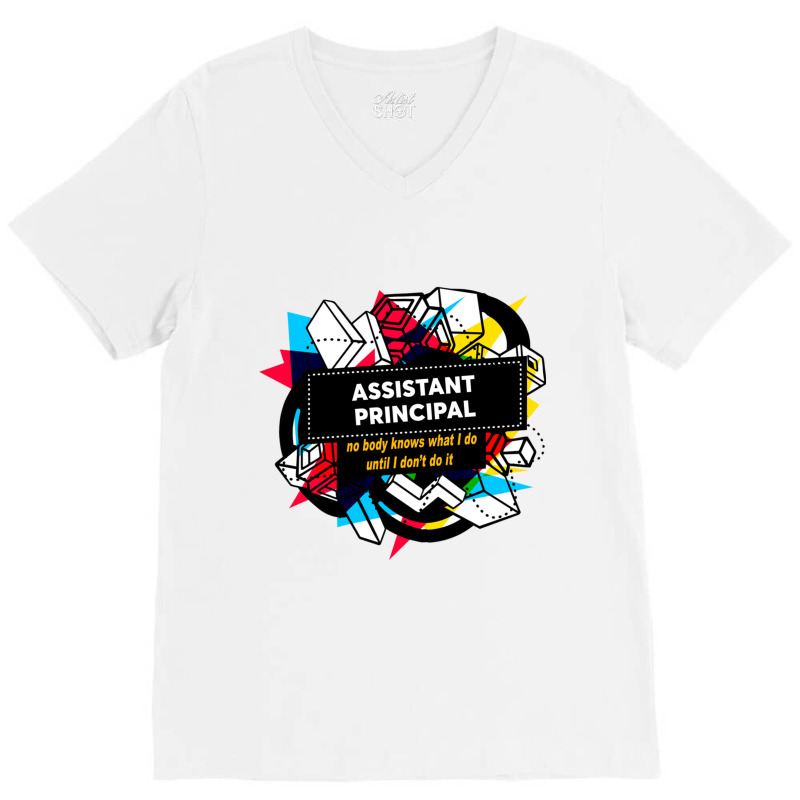 Assistant Principal V-Neck Tee by YURIYAMIGUD | Artistshot