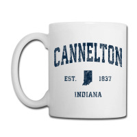 Cannelton Indiana In Vintage Athletic Navy Sports Design Coffee Mug | Artistshot