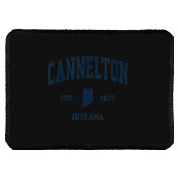 Cannelton Indiana In Vintage Athletic Navy Sports Design Rectangle Patch | Artistshot