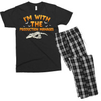 I'm With The Production Manager Halloween Couples Costume Men's T-shirt Pajama Set | Artistshot