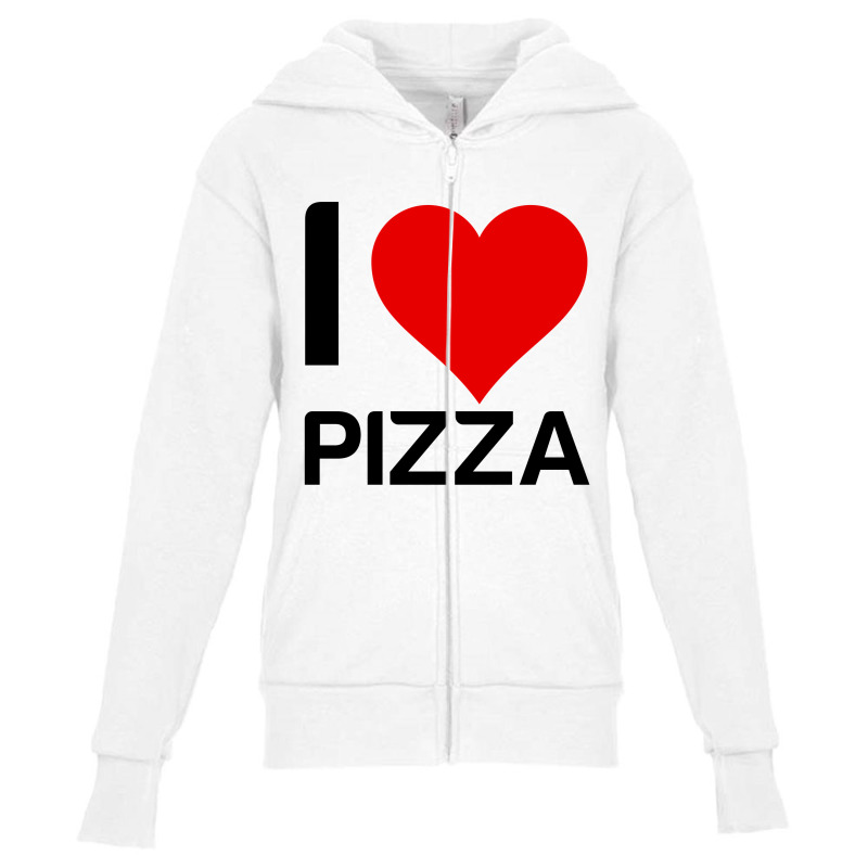 I Love Pizza Heart Youth Zipper Hoodie | Artistshot