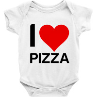 I Love Pizza Heart Baby Bodysuit | Artistshot