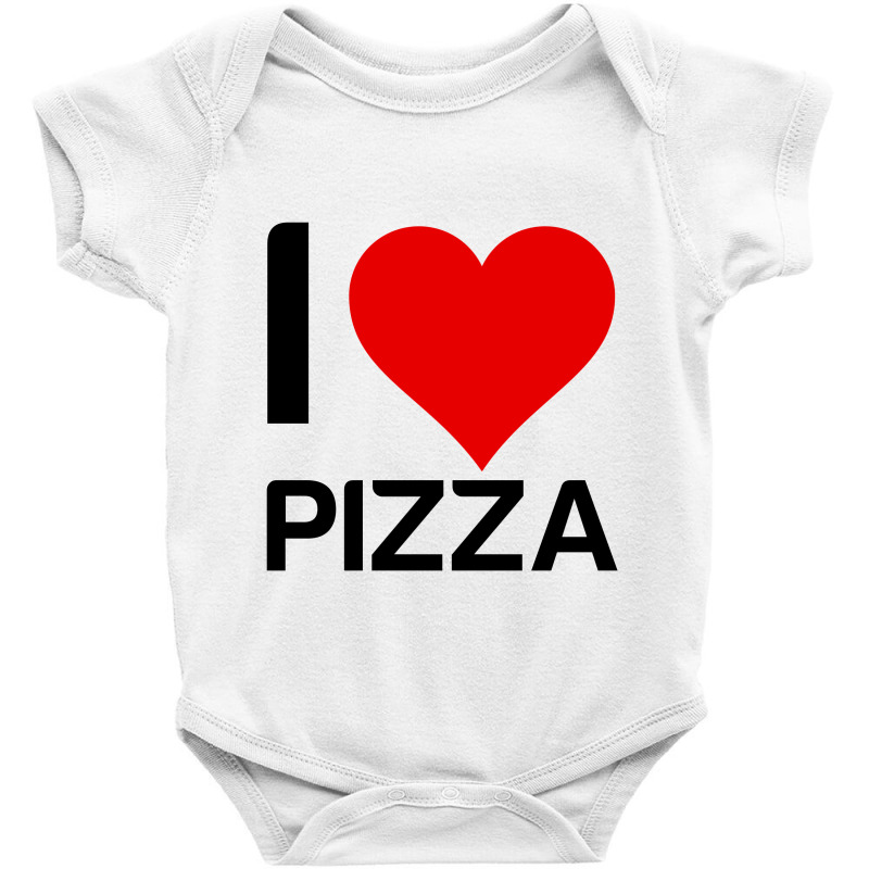 I Love Pizza Heart Baby Bodysuit | Artistshot