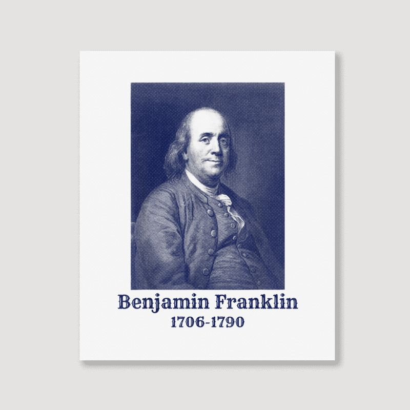 Ben Franklin T Shirt. Vintage Founding Father Tee Portrait Canvas Print | Artistshot