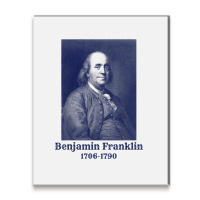 Ben Franklin T Shirt. Vintage Founding Father Tee Metal Print Vertical | Artistshot