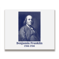 Ben Franklin T Shirt. Vintage Founding Father Tee Metal Print Horizontal | Artistshot