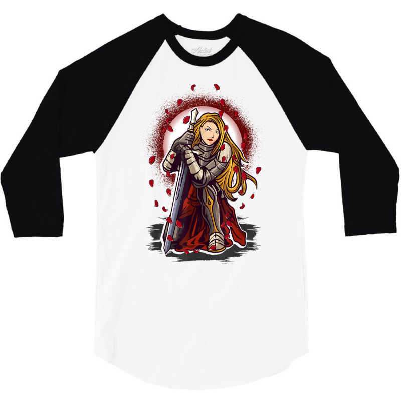 Woman Female Warrior Knight Medieval Fantasy Armor Sword T Shirt 3/4 Sleeve Shirt | Artistshot