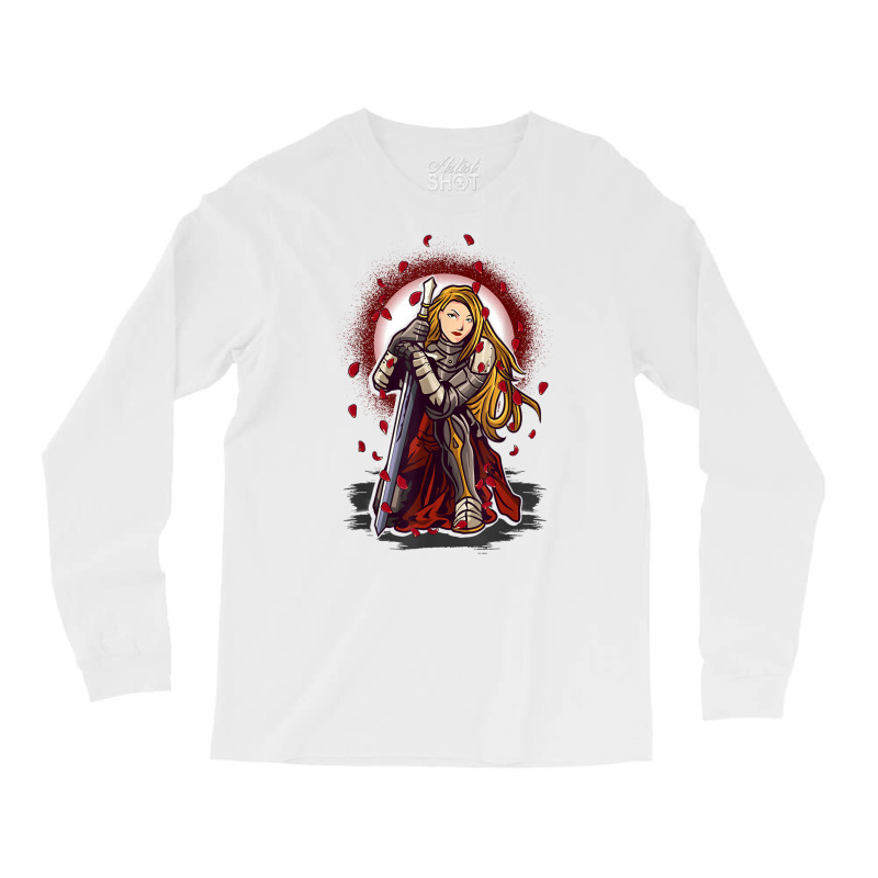 Woman Female Warrior Knight Medieval Fantasy Armor Sword T Shirt Long Sleeve Shirts | Artistshot