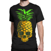 Pineapple Skull Hawaiian Halloween Gothic Summer Pop Art Classic T-shirt | Artistshot