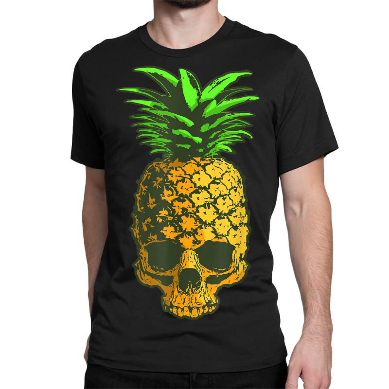 Pineapple Skull Hawaiian Halloween Gothic Summer Pop Art Classic T-shirt by Fashaza | Artistshot