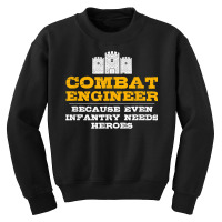 Combat Engineer   Engineer Gifts   Army Engineering T Shirt Youth Sweatshirt | Artistshot