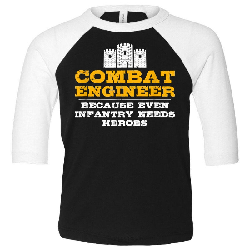 Combat Engineer   Engineer Gifts   Army Engineering T Shirt Toddler 3/4 Sleeve Tee by cm-arts | Artistshot