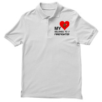 My Heart Belongs To A Firefighter Men's Polo Shirt | Artistshot