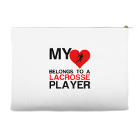 My Heart Belongs To A Lacrosse Player Accessory Pouches | Artistshot