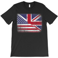 British American Flag Great Britain Union Jack . T-shirt | Artistshot