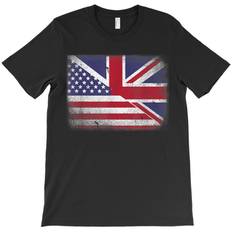 British American Flag Great Britain Union Jack . T-shirt | Artistshot