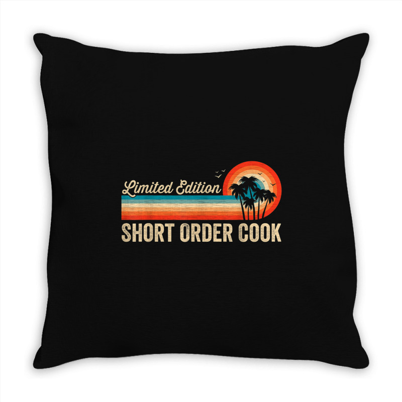 Short Order Cook Funny Birthday Retro Vintage Men Dad Throw Pillow | Artistshot