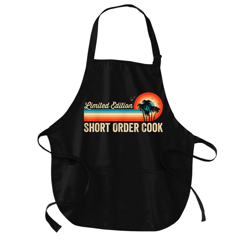 Short Order Cook Funny Birthday Retro Vintage Men Dad Medium-length Apron | Artistshot