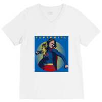 Supergirl, Classic Hero, V-neck Tee | Artistshot