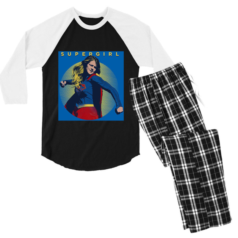 Supergirl, Classic Hero, Men's 3/4 Sleeve Pajama Set | Artistshot