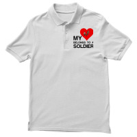 My Heart Belongs To A Soldier Men's Polo Shirt | Artistshot