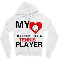 My Heart Belongs To A Tennis Player Zipper Hoodie | Artistshot