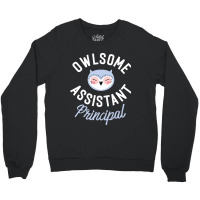 Owlsome Assistant Principal Pun Funny Gift Idea Crewneck Sweatshirt | Artistshot