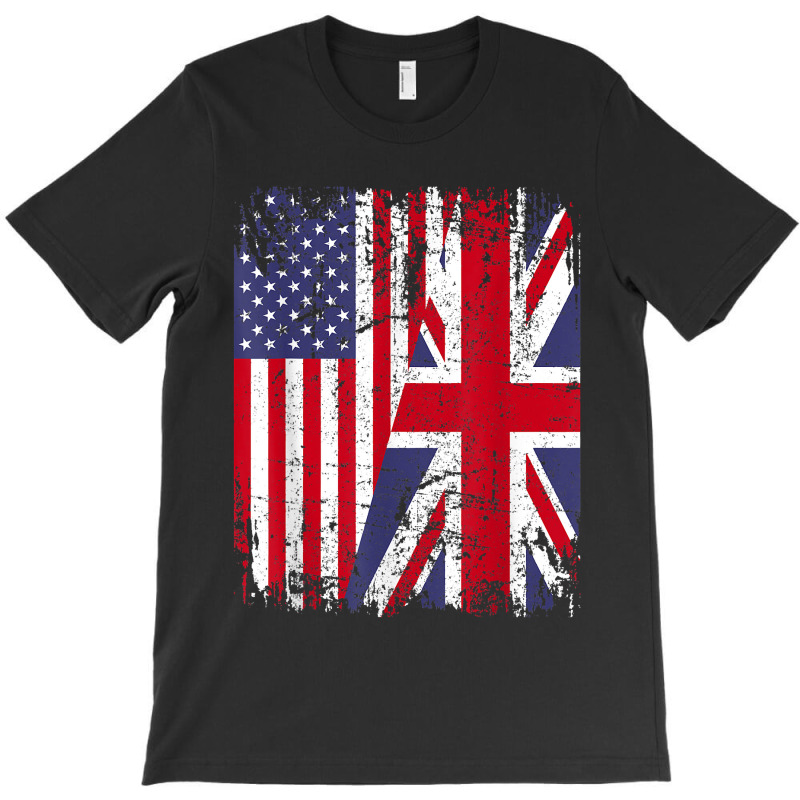 British Roots Half American Flag Britain Uk T-shirt | Artistshot