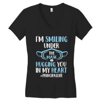 Principal Life I M Smiling Under The Mask Women's V-neck T-shirt | Artistshot