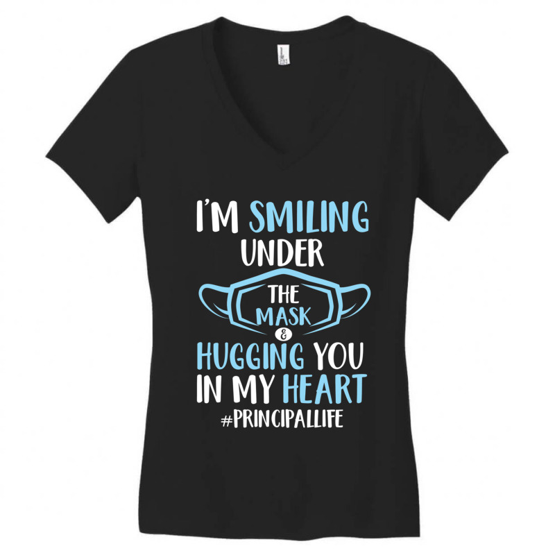 Principal Life I M Smiling Under The Mask Women's V-Neck T-Shirt by MICHAELOHARRA | Artistshot