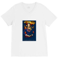 Supergirl, Standing Symbol, V-neck Tee | Artistshot